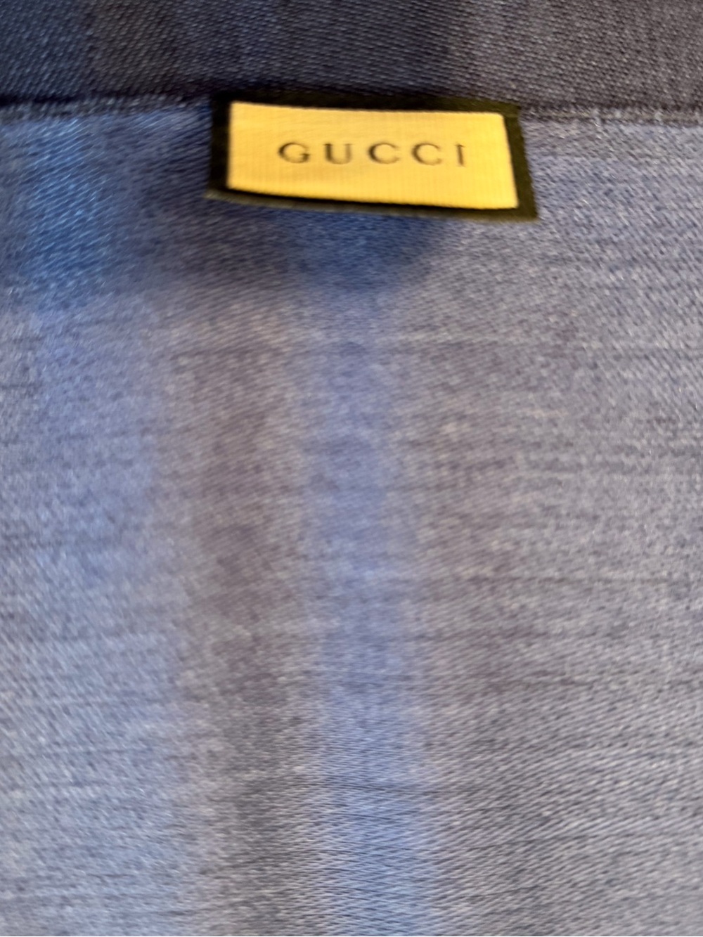 NWT Gucci Blue GG Monogram Scarf Wrap Made in Italy - Picture 5 of 10
